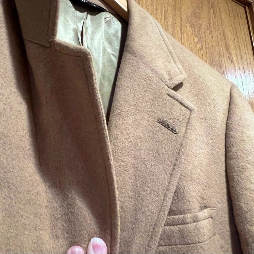 Bill Blass VTG 100% Camel Hair Wool Blazer Sport Coat Tan Size Large